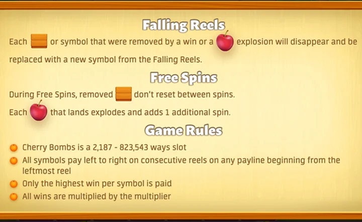 Cherry Bomb Slot Machine Symbols
